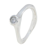 Meera Feminine White Solitaire Ring
